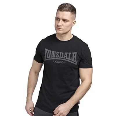 Abbildung von Lonsdale London Logo Kai Männer T Shirt schwarz XL 100% Baumwolle Streetwear