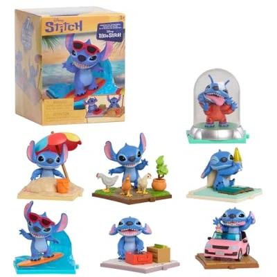 Abbildung von Just Play Disney Stitch Live Action Movie Time 7,6 cm große Sammelfiguren, Überraschungsbox, Spielzeug zum Sammeln, Dekorationen für Zuhause, Kinderspielzeug ab 3 Jahren