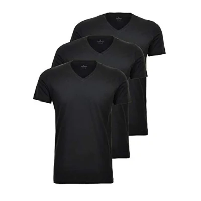 Abbildung von RAGMAN Herren T Shirt 3er Pack V Neck Body Fit, SCHWARZ, XL