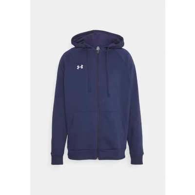 Abbildung von Under Armour Rival Hoodie Sweatjacke, Herren, Größe: Small, Midnight navy/white