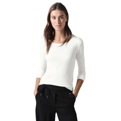 Abbildung von Cecil Langarmshirt, Damen, Größe: Medium, Weiß