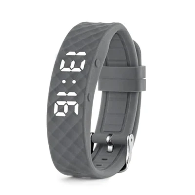 Abbildung von Vibrationsalarm Erinnerung Uhr (Anleitung auf Deutsch) bis zu 10 persönliche Alarme oder Pillenerinnerungen pro Tag (Large, Grey)