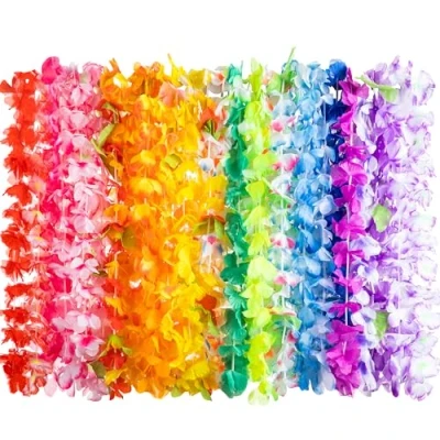 Abbildung von JOYIN Toy Hawaii Blumenketten Hawaiikette Halskette Tropischen Hawaiianischen Luau Blumen Lei für Kleid, Party Favors, Strand und Themenbezogenen Geburtstage (24)