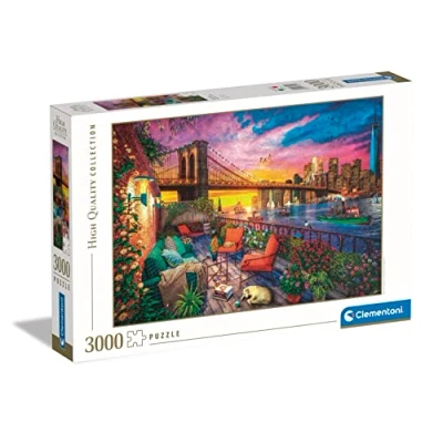 Abbildung von Clementoni 33552 Collection Manhattan Balcony Sunset, Puzzle 3000 Teile Für Erwachsene Und Kinder 10 Jahren, Geschicklichkeitsspiel Die Ganze Familie