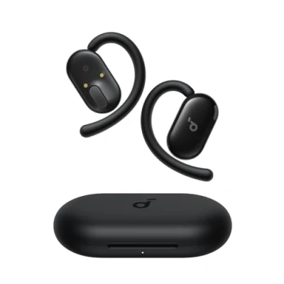 Abbildung von soundcore V20i von Anker Open Ear Kopfhörer, verstellbare Ohrhaken, komfortabel, fester Halt, starker Bass, rauschfreie Telefonate, IP55, LED, 36h Spielzeit,Bluetooth 5.4 Earbuds,Multipoint Connection
