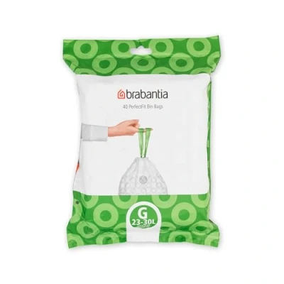 Abbildung von Brabantia Müllbeutel Spenderpackung, 23 30 Liter, White, 40 Stück