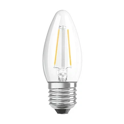 Abbildung von OSRAM LED Kerzenlampe E27 4W warmweiß dimmbar klar