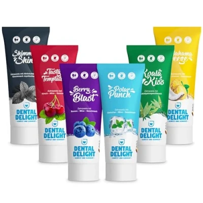 Abbildung von DENTAL DELIGHT Zahnpasta, Vegane Zahnpasta mit Geschmack, Zahncreme (6er Mix Paket)