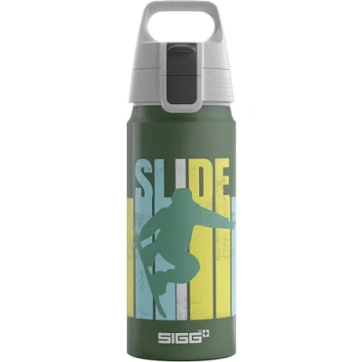 Abbildung von SIGG Alu Trinkflasche Kinder WMB ONE Slide Für Kohlensäurehaltige Getränke Geeignet Auslaufsicher Federleicht BPA frei ClimatePartner Zertifiziert Sport &amp; Schule Grün 0,6L