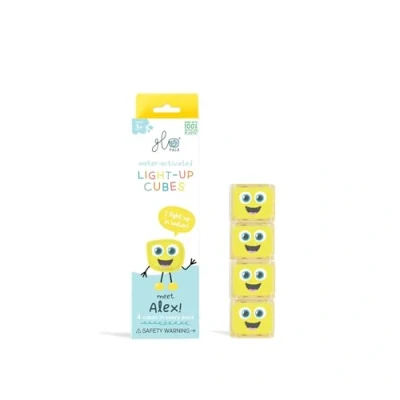 Abbildung von Glo Pals Alex Leuchtwürfel, 4er Set, Wasserspielzeug mit Leuchteffekt