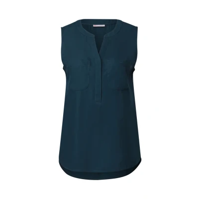Abbildung von Street One MIT Brusttaschen Bluse, Damen, Größe: 38, Türkis