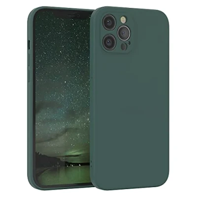 Abbildung von EAZY Case Silikonhülle für iPhone 12 Pro Max Hülle Silikon Grün weich stoßfeste Handyhülle Schutzhülle mit Kameraschutz Dünn Premium Schutz Cover TPU Phone Bumper Pastellgrün