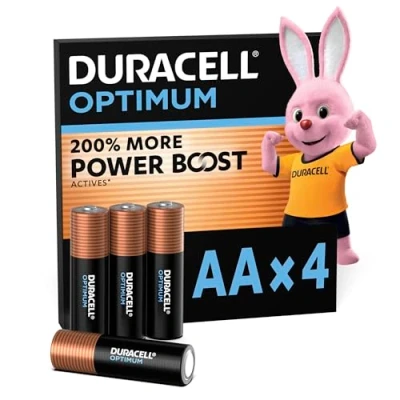 Abbildung von Duracell Optimum Batterien AA, 4 Stück, bis zu 200% zusätzliche Lebensdauer oder extra Power