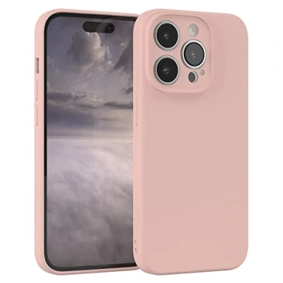Abbildung von EAZY Case Silikonhülle für iPhone 14 Pro Hülle Silikon Altrosa weich stoßfeste Handyhülle Schutzhülle mit Kameraschutz Dünn Premium Schutz Cover TPU Phone Bumper in Pastell Rosa