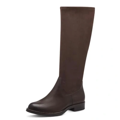 Abbildung von Tamaris COMFORT Damen Hohe Stiefel ohne Absatz mit Reißverschluss Elegant, Braun (Dunkelbraun), 36 EU