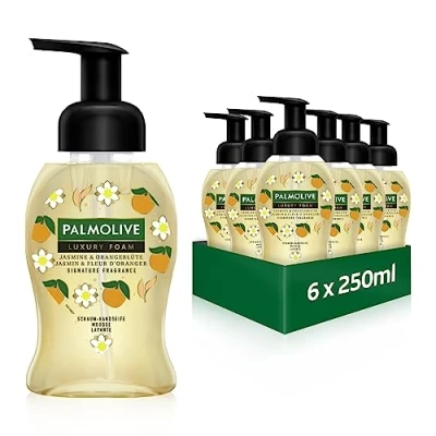 Abbildung von Palmolive Seife Luxury Foam Jasmine &amp; Orangenblüte 6x250ml Schaumseife für die sanfte Reinigung der Hände