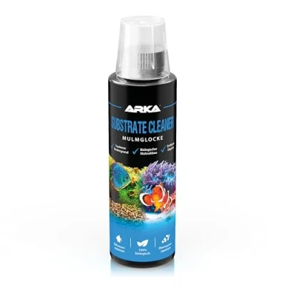Abbildung von Mulmsauger Aquarium 236 ml reinigt Bodengrund biologisch entfernt Mulm, Futterreste &amp; Schlamm für Süß Meerwasser ohne Sauger Schlauch zuverlässige Pflege ARKA Substrate Cleaner