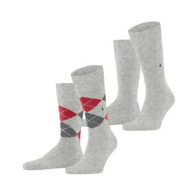 Abbildung von Burlington Herren Socken Everyday Mix 2 Pack M SO Baumwolle gemustert Paar, Grau (Lt. Heather 3223), 40 46