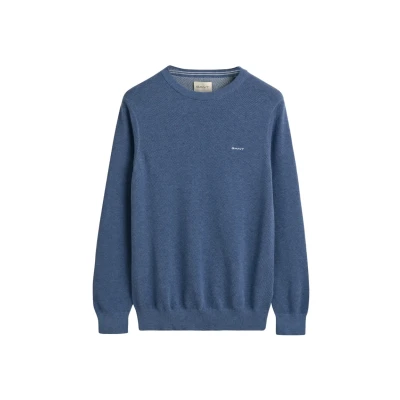 Abbildung von GANT C NECK Strickpullover, Herren, Größe: Medium, Denim blue mel