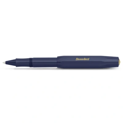 Abbildung von Kaweco CLASSIC SPORT Rollerball Navy I Gel / Kugelschreiber aus hochwertigem Kunststoff mit Keramikkugel Klassischer Kuli in Blau 13 g Tintenroller 0.7 mm Mine Gelroller 13,5 cm