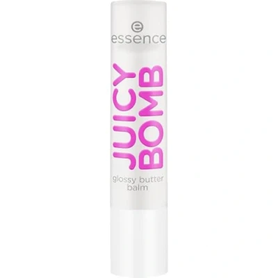 Abbildung von essence JUICY BOMB glossy butter balm, Lippenbalsam, Nr. 06, Transparent, natürlich, glänzend, strahlend frisch, vegan, ohne Parabene, Mikroplastikpartikel, Nanopartikel frei, 1er Pack (2.5g)