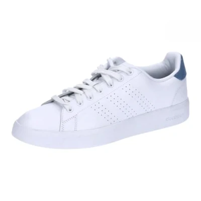Abbildung von adidas Herren Advantage Premium Leather Shoes Schuhe, Cloud White/Cloud White/Crew Blue, 43 1/3 EU