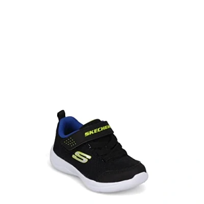 Abbildung von Skechers Jungen Skech Stepz 2.0 Mini Wanderer Sneaker, Black Textile Synthetic Blue Lime Trim, 28 EU