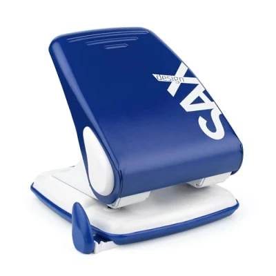 Abbildung von SAX 518 Locher 40 Blatt Mit Anschlagschiene (Blau)