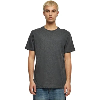 Abbildung von Build Your Brand Herren BB010 Basic Round Neck T Shirt, Charcoal, S