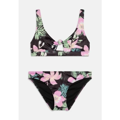 Abbildung von Roxy Shadow Floral Bralette Bikini Anthracite für Kinder, Größe: 164,