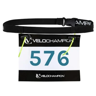Abbildung von VeloChampion Triathlon Laufgürtel Startnummerngürtel. Einstellbar. 2 Größen verfügbar
