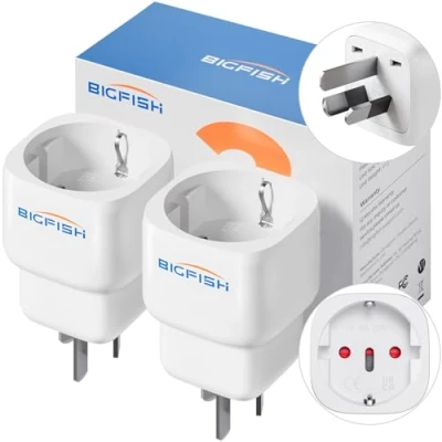 Abbildung von Bigfish Adapter Australien Deutschland 2Pack, Reiseadapter China Stecker, Steckdosenadapter China, Typ I für EU zu Australien/China/Argentinien/Neuseeland/Fidschi, Weiß