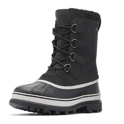 Abbildung von Sorel Caribou wasserdichte Schneestiefel für Herren, Schwarz (Black x Dark Stone), 40.5 EU