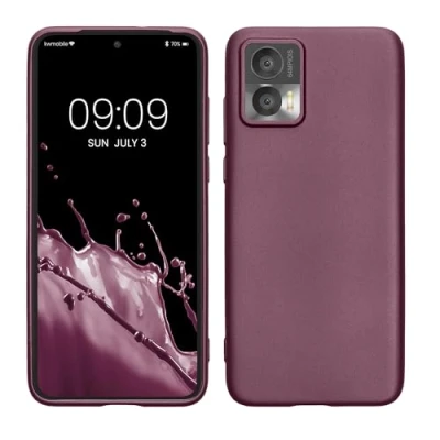 Abbildung von kwmobile Case kompatibel mit Motorola Edge 30 Neo Hülle Schutzhülle aus Silikon metallisch schimmernd Handyhülle Metallic Lavendel