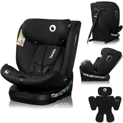 Abbildung von LIONELO BRAVE i Size 360 drehbarer Autositz für Kinder von 40 150 cm, Einbau vorwärts und rückwärtsgerichtet, ISOFIX TopTether, Kopfstütze Rückenlehne verstellbar, Seitenschutz, Standard R129