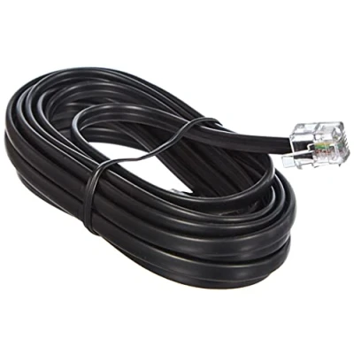 Abbildung von Goobay 50317 Modular Kabel (2x RJ11 Stecker, 4 polig, belegt) 3m, schwarz