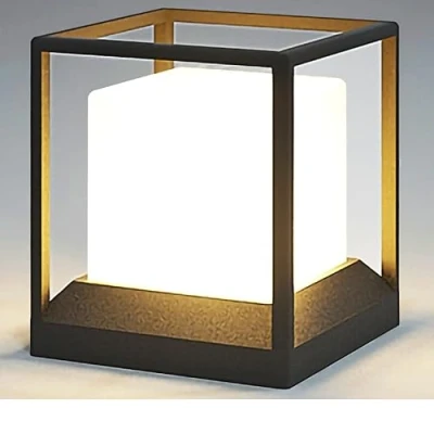 Abbildung von Budbuddy 20W LED Pfostenlichter für den Außenbereich Wegeleuchten Außen Gartenleuchte Quadratische pollerleuchte Schwarz Außenleuchte IP65,Außenlampe mit E27 Fassung Aussen Gartenlampe
