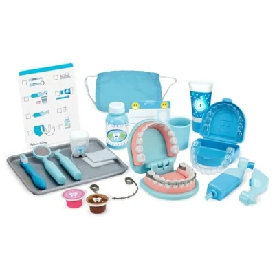 Abbildung von Melissa &amp; Doug Super Smile Zahnarzt Spielset mit umfangreichem, realistischem Zubehör, 26 Teile, für Kinder ab 3 Jahren