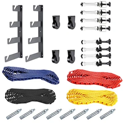 Abbildung von NEEWER Fotografie 4 Rollen Wandmontage Manuelle Hintergrund Unterstützung System mit 2 x Vierfach Haken, 8 Expand Bar, Kette, Tragfähigkeit pro Rolle: 22lb/10kg