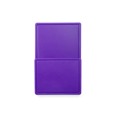 Abbildung von HENDI Schneidebrett GN 1/1 HACCP Violett beidseitig Nutzbar glatte + gerillte Oberfläche Polyethylen Kunststoff 53 x 32,5 cm, Gastro Schneidbrett