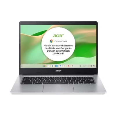 Abbildung von Acer Chromebook 314 (CB314 2H K0VA) Laptop 14&quot; FHD Display MediaTek Octa Core ARM Cortex A73/A53 (MT8183) 4 GB RAM 64 eMMC Mali G72 MP3 GPU Google ChromeOS Silber