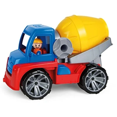 Abbildung von Lena 04413 Truxx Betonmischer, Spielfahrzeug ca. 29 cm, Mischerfahrzeug mit Spielfigur, Baufahrzeug für Kinder ab 2 Jahre