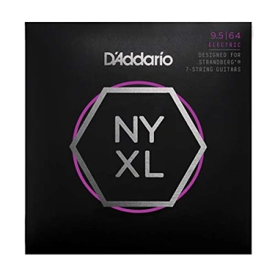 Abbildung von D&#039;Addario Premium Saiten 7 Saiter Strandberg Gitarre HÖCHSTE QUALITÄT DER BELIEBTESTEN SAITENMARKE NYXL09564SB &quot;NY&quot; Stahl Custom Light (9.5 64)