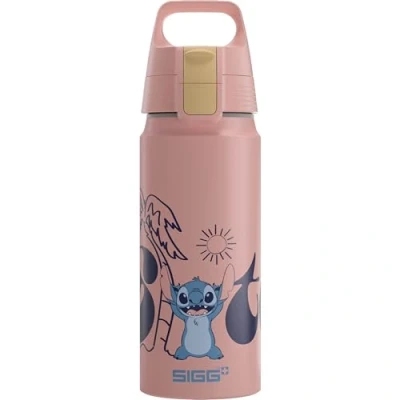 Abbildung von SIGG Alu Trinkflasche Kinder WMB ONE Stitch Disney Kohlensäuregeeignet Auslaufsicher Federleicht BPA frei Klimaneutral Zertifiziert Sport &amp; Schule Pink 0,6L