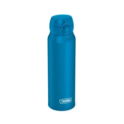 Abbildung von Thermos ULTRALIGHT BOTTLE 0,75 l, azure water mat, Thermosflasche aus Edelstahl, 10 heiß / 20 h kalt, absolut dicht für Wasser, Tee, stille Getränke