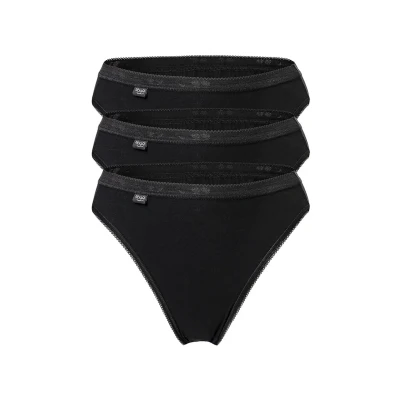 Abbildung von Sloggi 3 PACK Basic + TAI Slip, Damen, Größe: 38, Schwarz