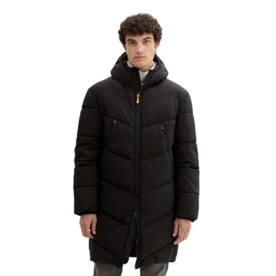 Abbildung von TOM Tailor Denim Wasserabweisender Puffer Wintermantel, Herren, Größe: Large, Black