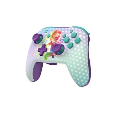 Abbildung von Turtle Beach Rematch Wireless Controller: Invincible Mario Nintendo Switch, Lite und OLED, leuchtet im Dunkeln, aufladbare Batterie, Offiziell Lizenziert von