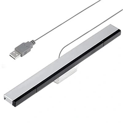 Abbildung von WICAREYO USB Sensorleiste Infrarot IR Ray Motion Sensor Signalempfänger mit stabilem Stand für Wii U Konsole