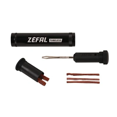 Abbildung von Zéfal Tubeless Reparatur Set mit Befestigungsclip Flickzeug, Schwarz, Universal